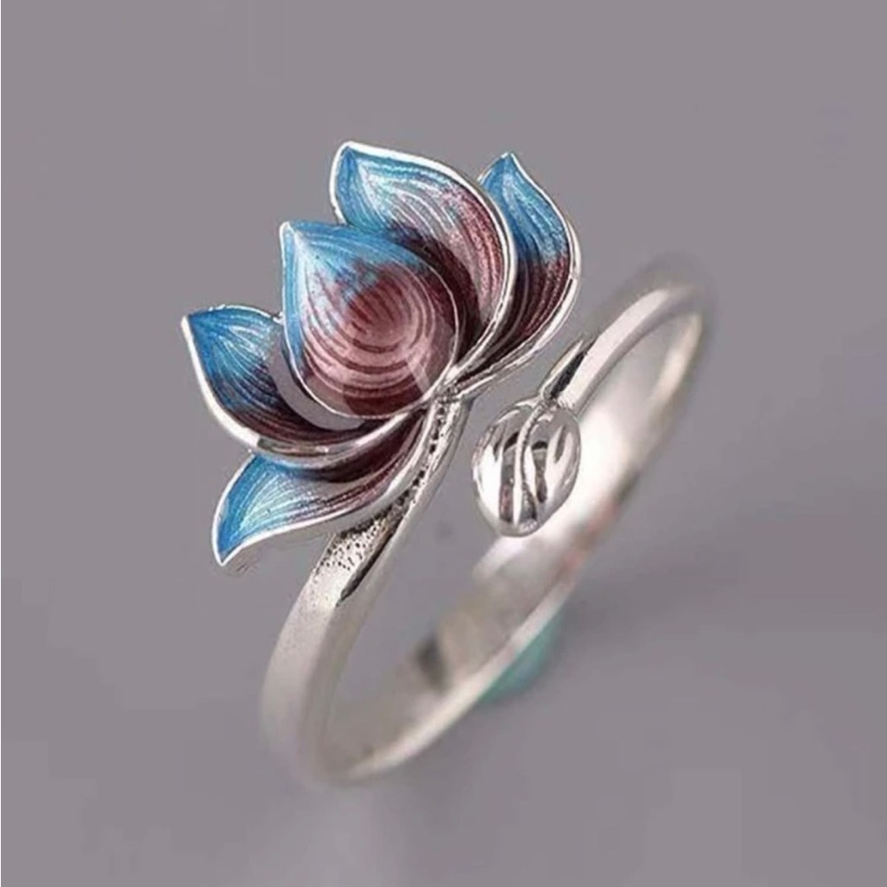 Silver Lotus Ring